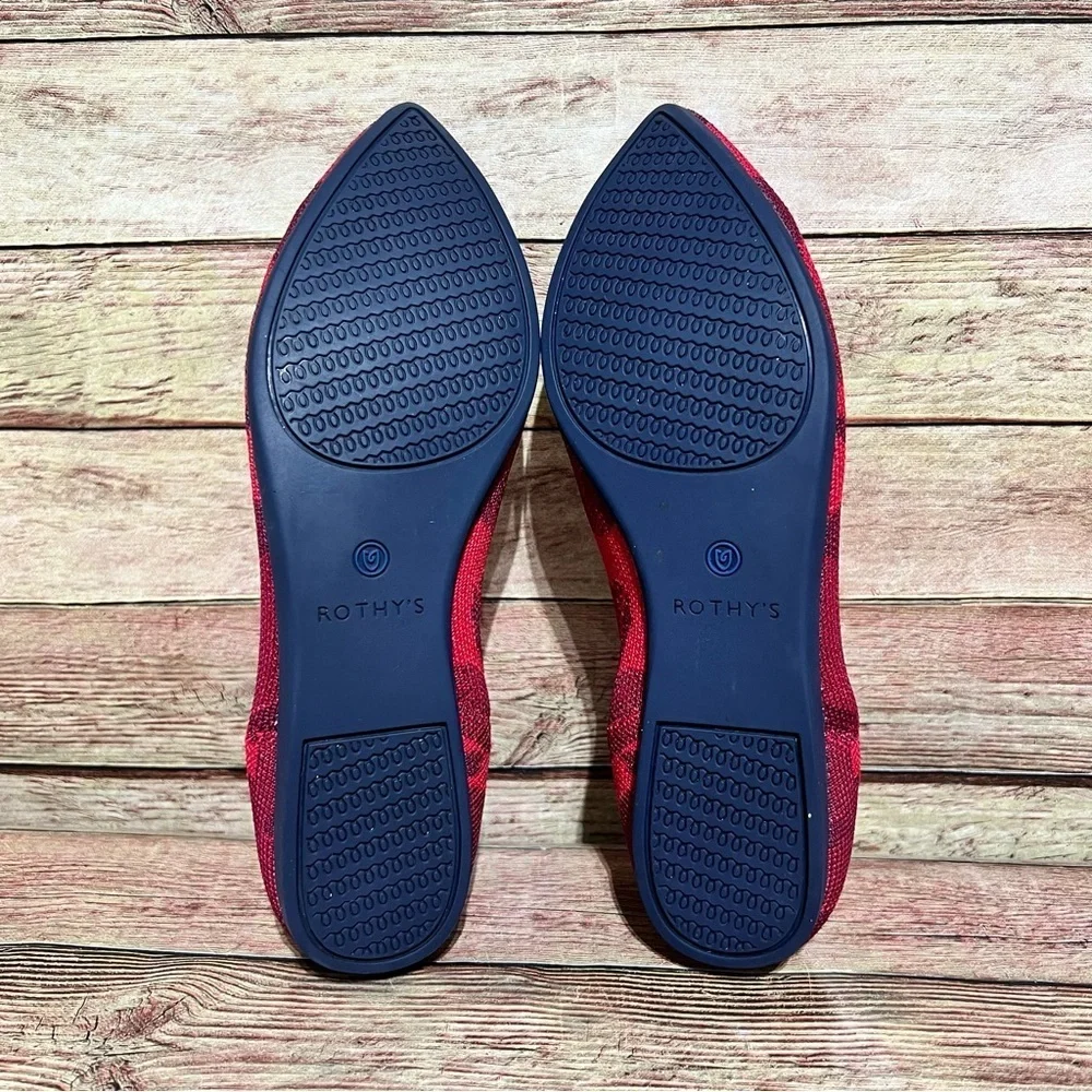 Rothy’s Red Camo Pointed Flats
